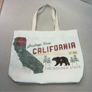Sprouts Farmers Market California canvas reusable tote bag with Bear Print